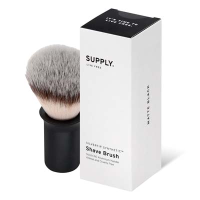 SUPPLY Silvertip Synthetic Shaving Brush (Matte Black)-thumb