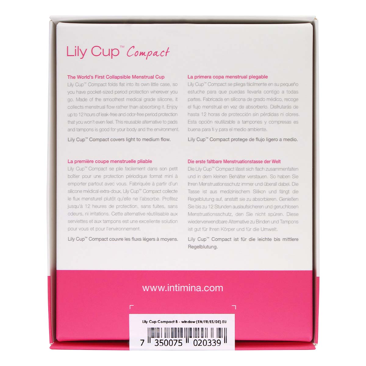 Intimina Lily Cup Compact Collapsible Menstrual Cup (Size B)-thumb_3