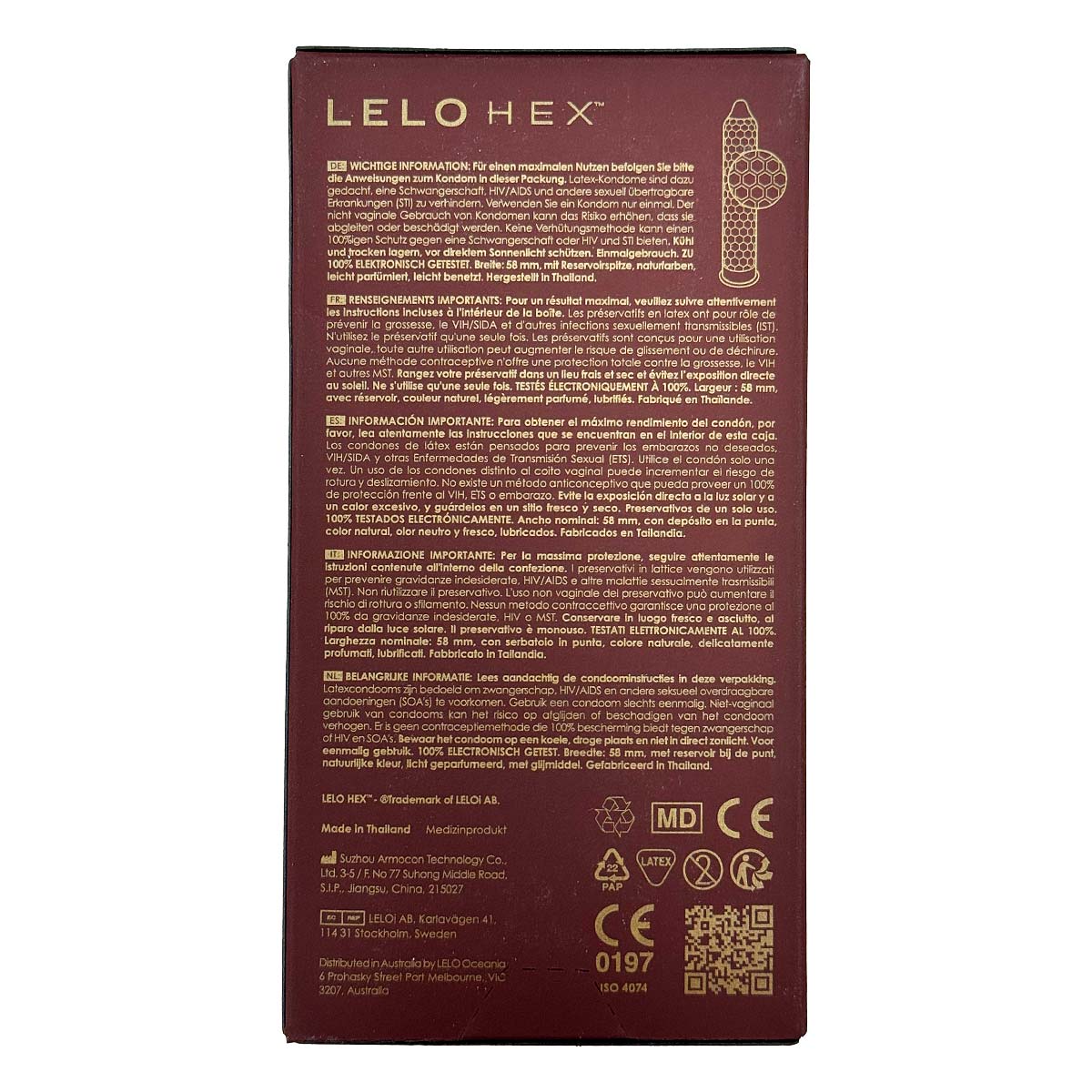 LELO HEX&#8482; 12 片装 乳胶安全套-p_3