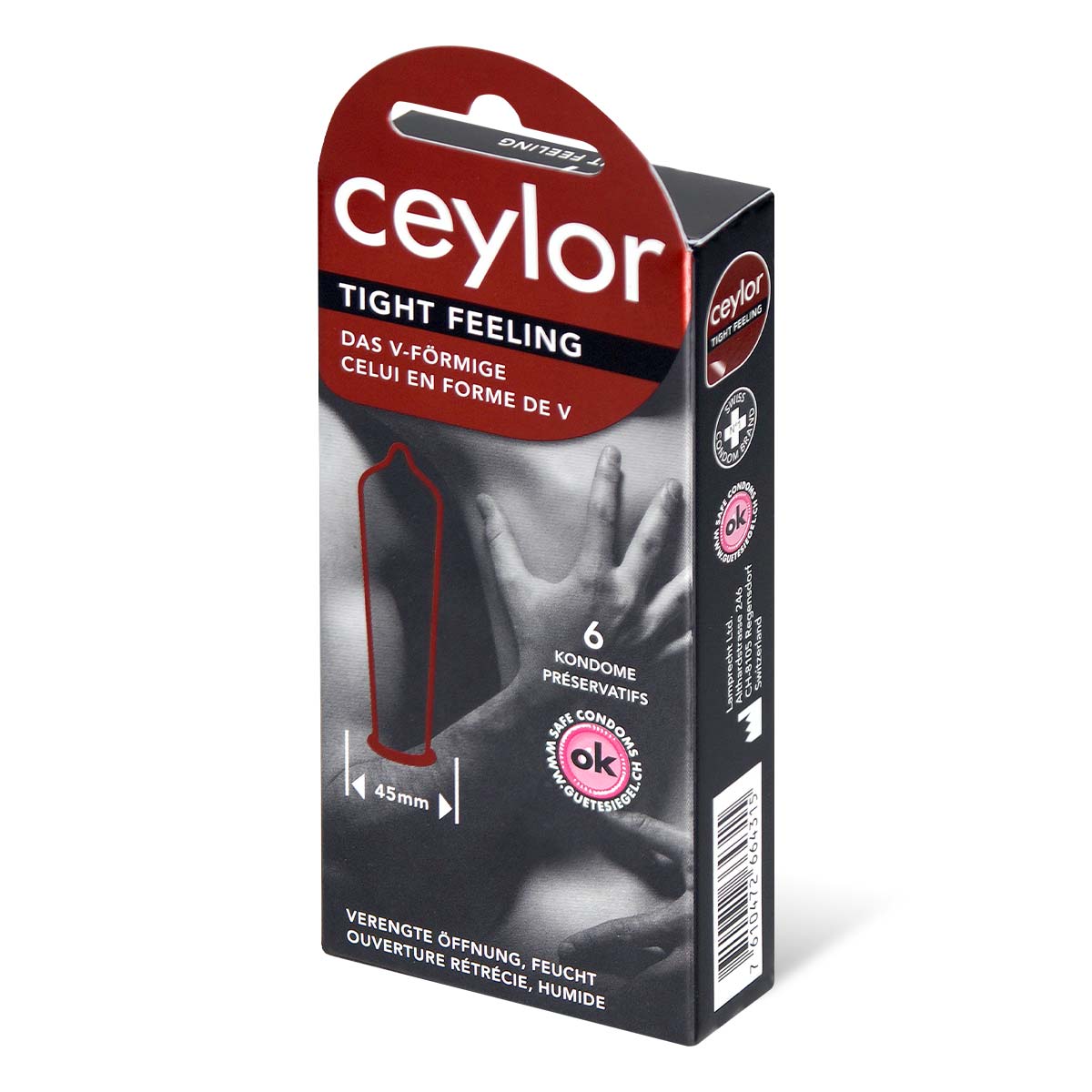 ceylor Tight Feeling 45mm 6's Pack Latex Condom-p_1