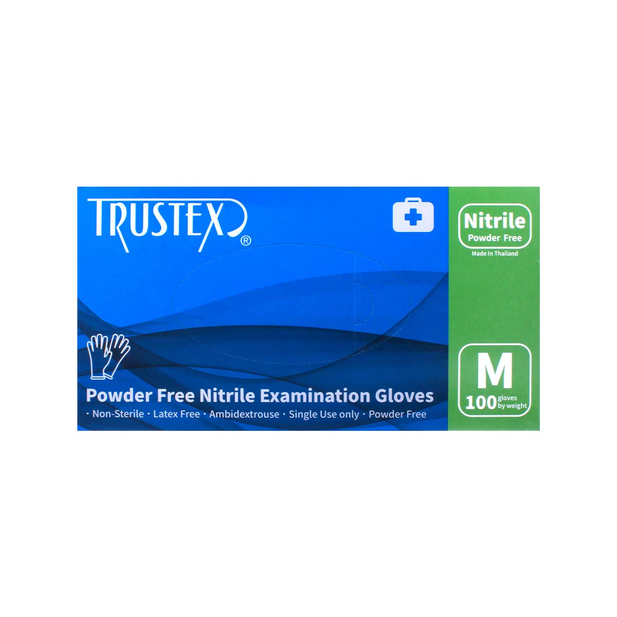 TRUSTEX Nitrile Examination Gloves (M SIZE) 100 pieces-p_2