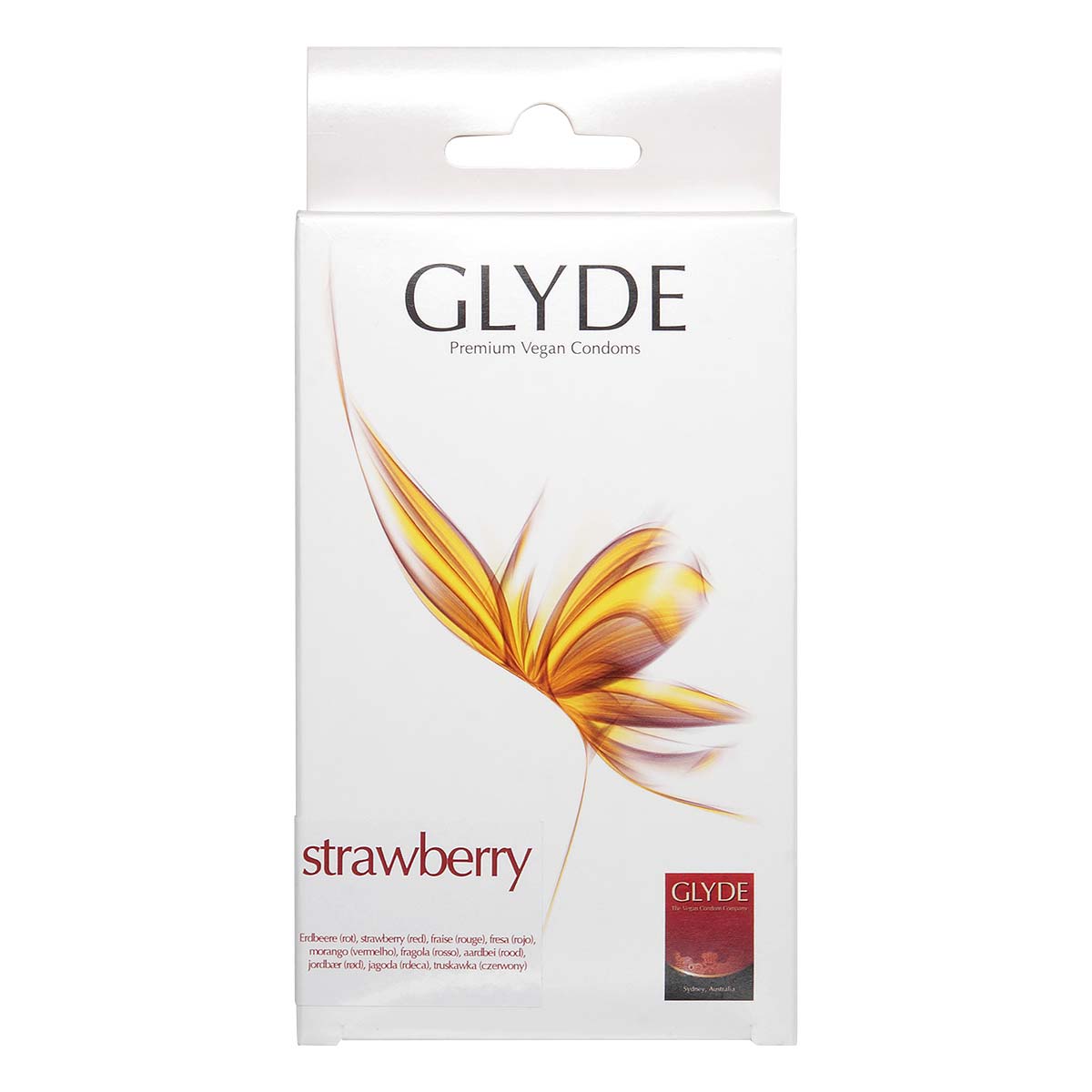 Glyde Vegan Condom Strawberry 10's Pack Latex Condom-p_2
