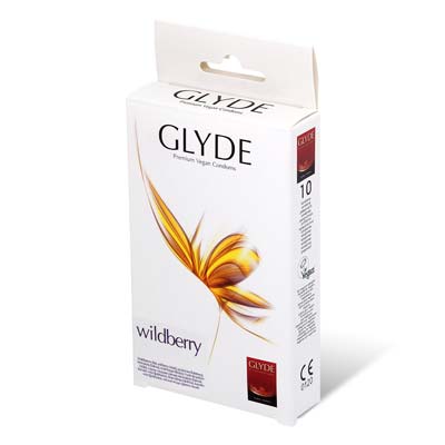 Glyde Vegan Condom Wildberry 10's Pack Latex Condom (short expiry)-thumb