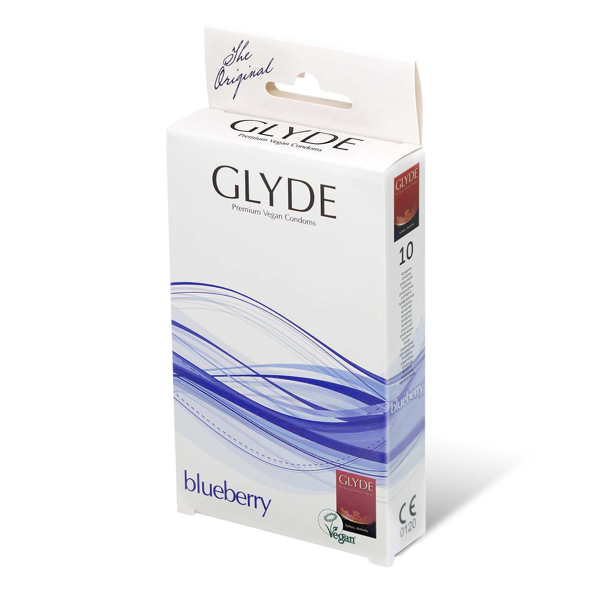 Glyde Vegan Condom Blueberry 10's Pack Latex Condom-thumb_1