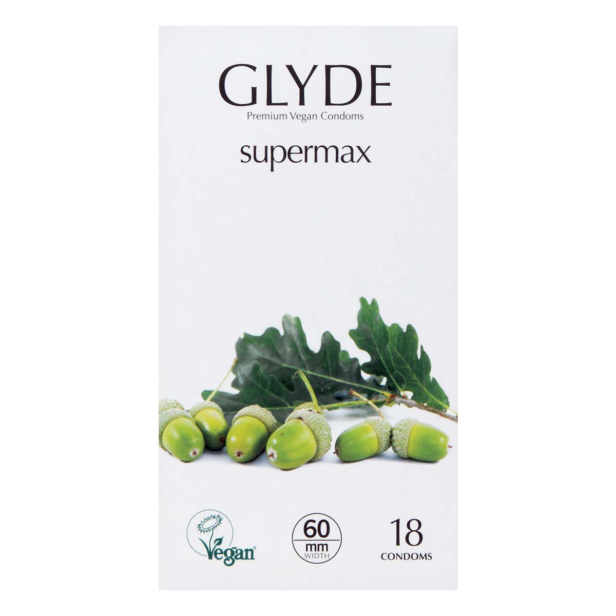 Glyde Vegan Condom Supermax 60mm 18's Pack Latex Condom-p_2