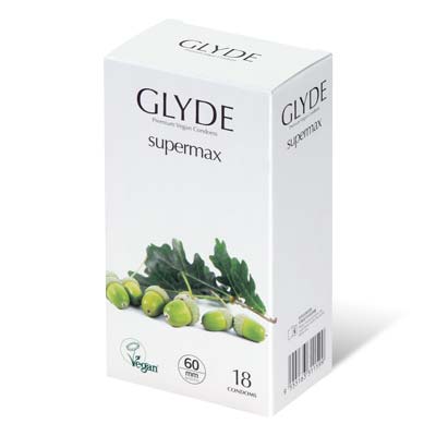 Glyde Vegan Condom Supermax 60mm 18's Pack Latex Condom-thumb