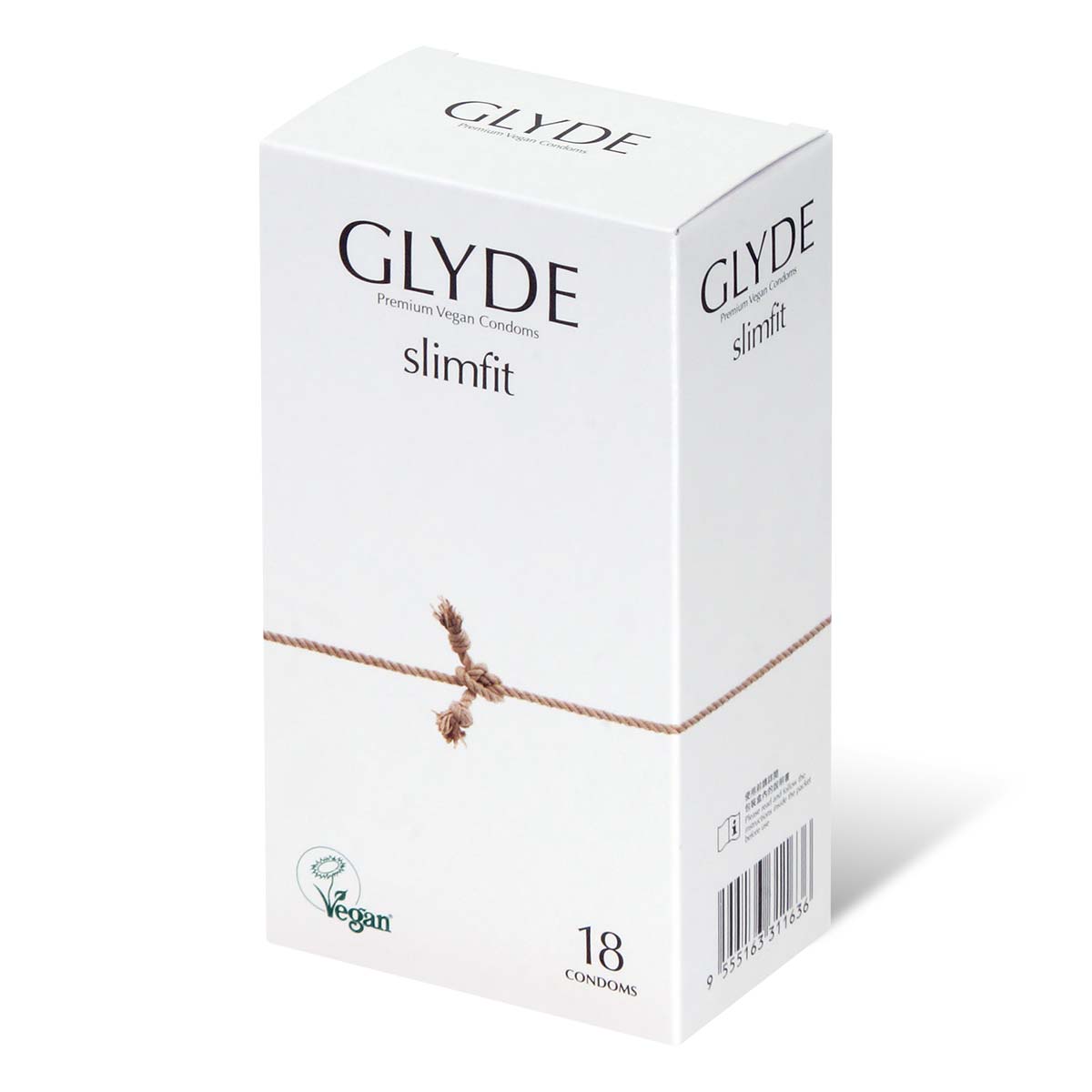 Glyde Vegan Condom Slimfit 49mm 18's Pack Latex Condom-p_1