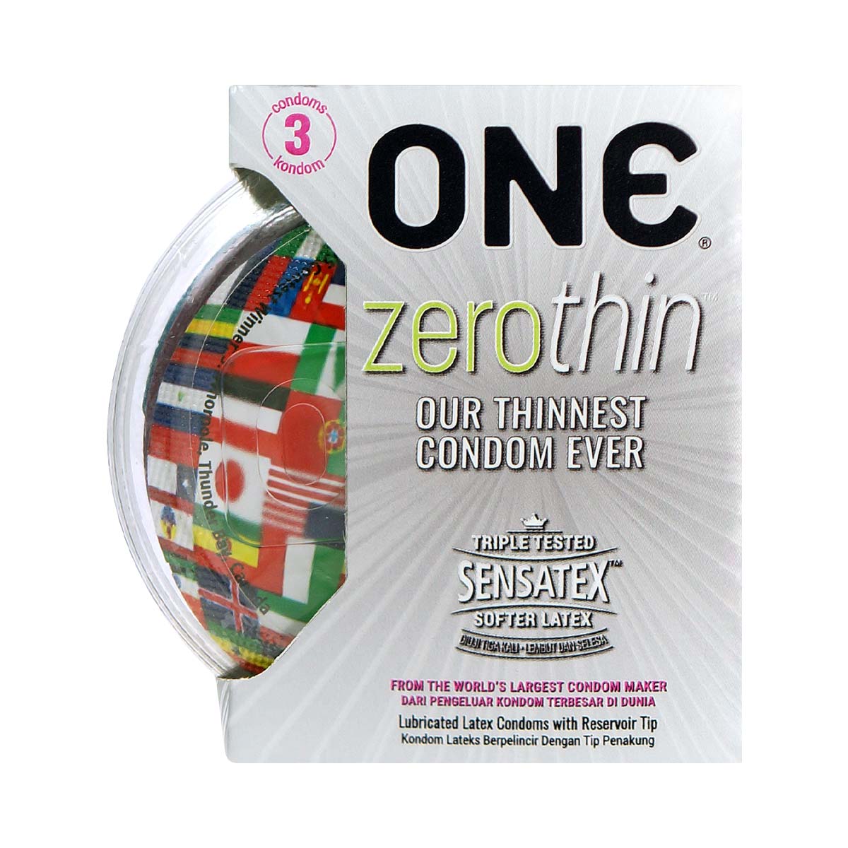 ONE ZeroThin 3's Latex Condom-thumb_2