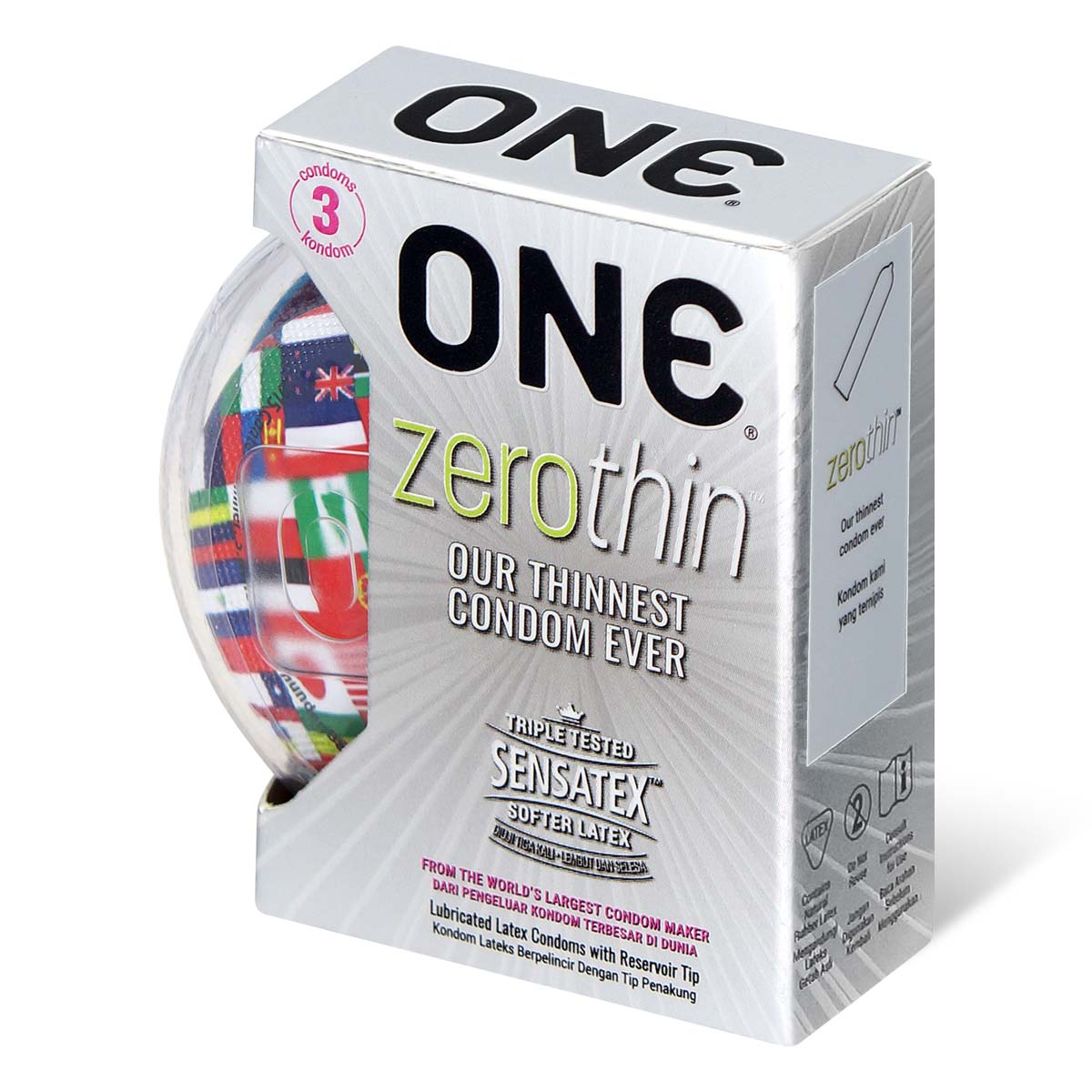 ONE ZeroThin 3's Latex Condom-thumb_1