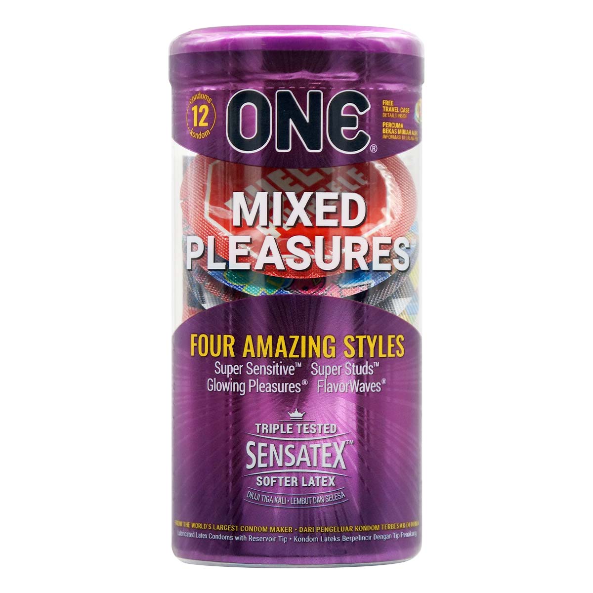 ONE Mixed Pleasures 12's Pack Latex Condom-p_2