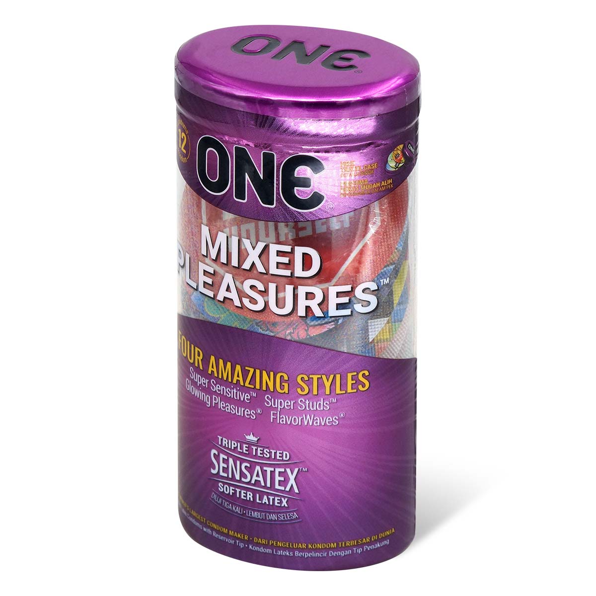 ONE Mixed Pleasures 12's Pack Latex Condom-thumb_1