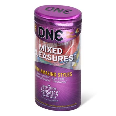 ONE Mixed Pleasures 12's Pack Latex Condom-thumb
