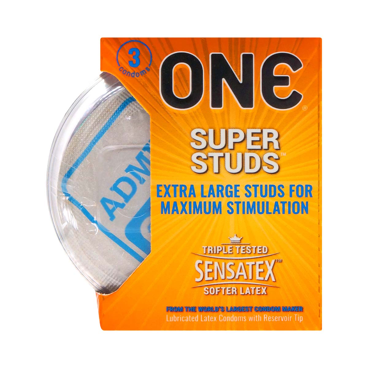 ONE Super Studs 3's Latex Condom-p_2