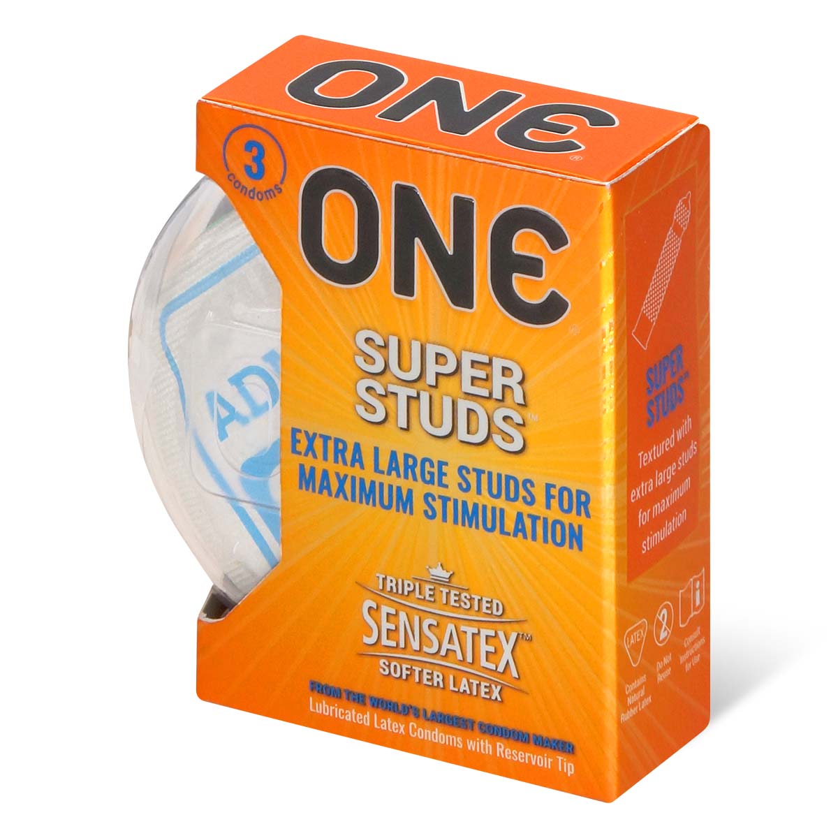 ONE Super Studs 3's Latex Condom-p_1