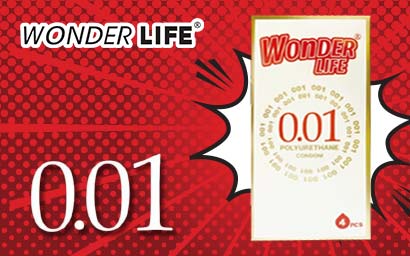 Wonder Life 0.01 ポリウレタン製コンドーム 4個入-hot