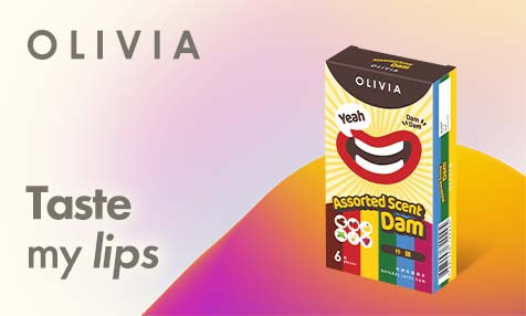 Olivia Assorted Scent 6's Pack Natural Latex Dam-hot
